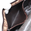 Christian Dior Trotter Canvas Shoulder Bag Brown Gold Auth gh1667-23
