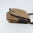 Christian Dior Trotter Canvas Shoulder Bag Brown Gold Auth gh1667-3