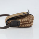 Christian Dior Trotter Canvas Shoulder Bag Brown Gold Auth gh1667-4