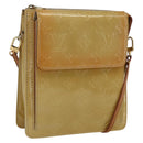 LOUIS VUITTON Monogram Vernis Motto Accessory Pouch Beige M91136 LV Auth gh1669-1