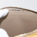 LOUIS VUITTON Monogram Vernis Motto Accessory Pouch Beige M91136 LV Auth gh1669-10