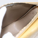 LOUIS VUITTON Monogram Vernis Motto Accessory Pouch Beige M91136 LV Auth gh1669-19