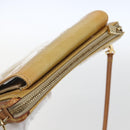 LOUIS VUITTON Monogram Vernis Motto Accessory Pouch Beige M91136 LV Auth gh1669-6