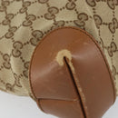 GUCCI GG Canvas Web Sherry Line Shoulder Bag Beige Gold 337598 Auth gh1670-11