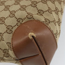 GUCCI GG Canvas Web Sherry Line Shoulder Bag Beige Gold 337598 Auth gh1670-13