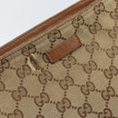 GUCCI GG Canvas Web Sherry Line Shoulder Bag Beige Gold 337598 Auth gh1670-14