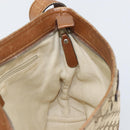 GUCCI GG Canvas Web Sherry Line Shoulder Bag Beige Gold 337598 Auth gh1670-18