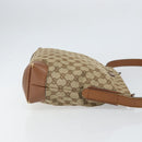 GUCCI GG Canvas Web Sherry Line Shoulder Bag Beige Gold 337598 Auth gh1670-4