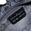Salvatore Ferragamo Gancini Tote Bag Nylon Black Silver Auth gh1671-12