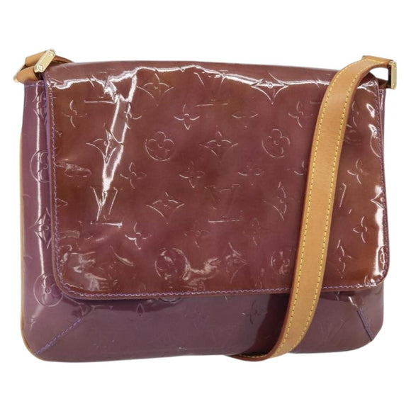 LOUIS VUITTON Monogram Vernis Thompson Street Bag Viole M91095 LV Auth gh1674
