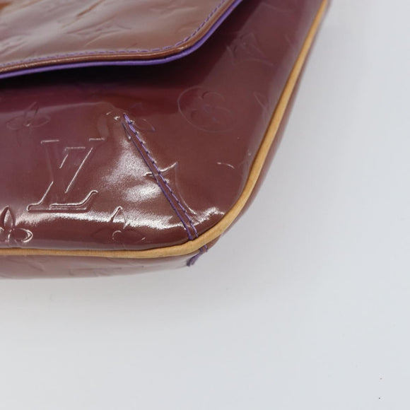 LOUIS VUITTON Monogram Vernis Thompson Street Bag Viole M91095 LV Auth gh1674