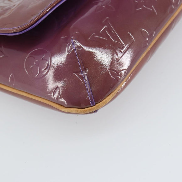 LOUIS VUITTON Monogram Vernis Thompson Street Bag Viole M91095 LV Auth gh1674