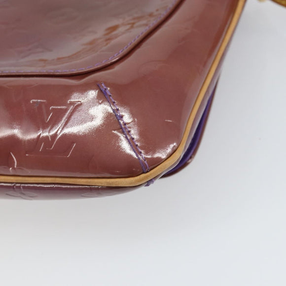 LOUIS VUITTON Monogram Vernis Thompson Street Bag Viole M91095 LV Auth gh1674