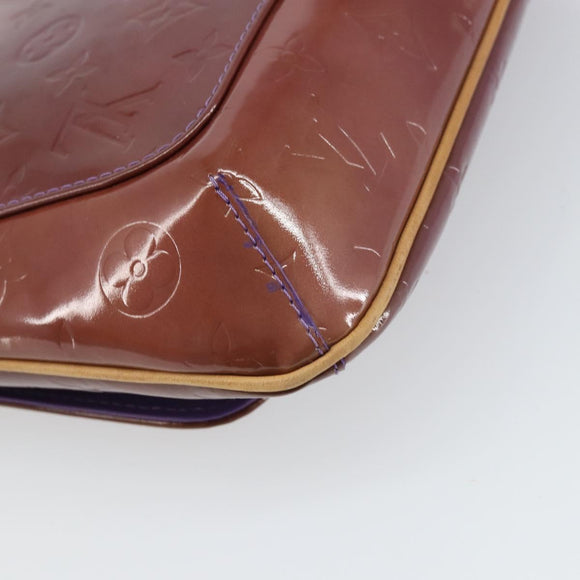 LOUIS VUITTON Monogram Vernis Thompson Street Bag Viole M91095 LV Auth gh1674