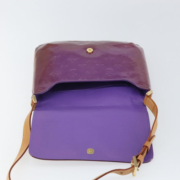 LOUIS VUITTON Monogram Vernis Thompson Street Bag Viole M91095 LV Auth gh1674