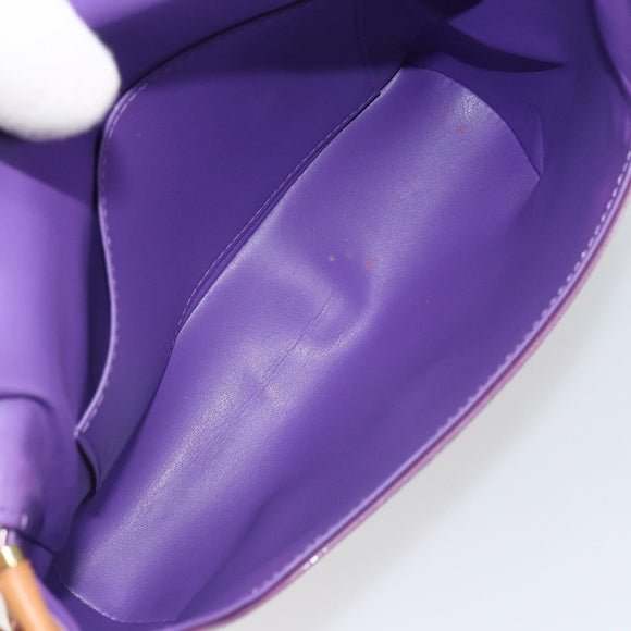 LOUIS VUITTON Monogram Vernis Thompson Street Bag Viole M91095 LV Auth gh1674