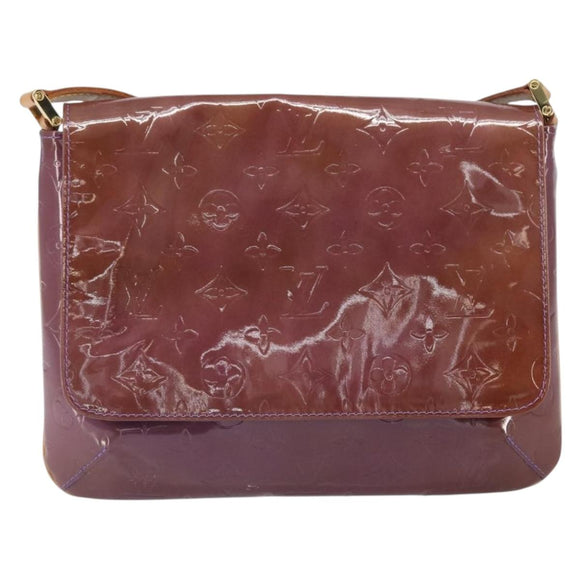 LOUIS VUITTON Monogram Vernis Thompson Street Bag Viole M91095 LV Auth gh1674
