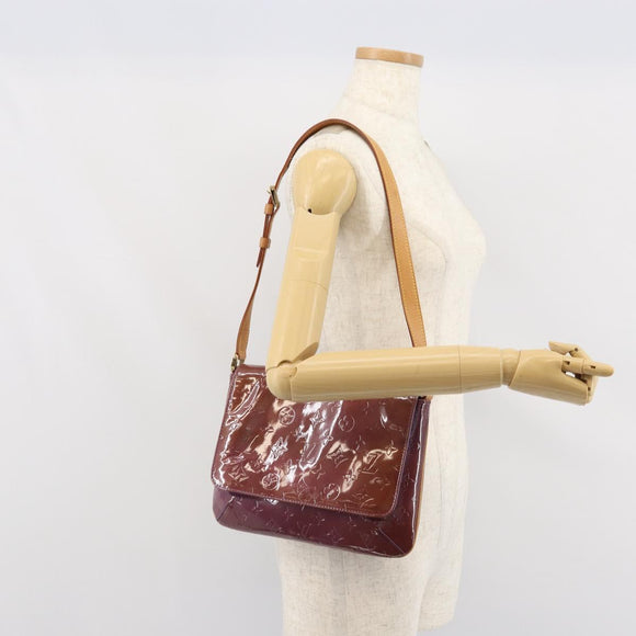 LOUIS VUITTON Monogram Vernis Thompson Street Bag Viole M91095 LV Auth gh1674
