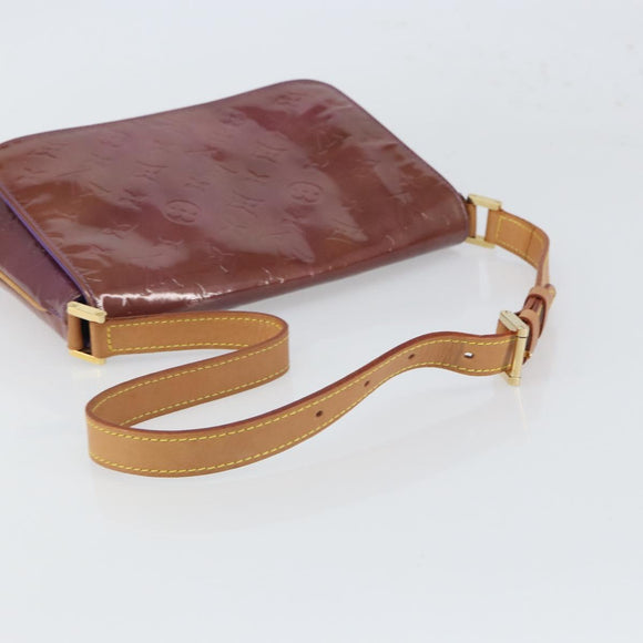 LOUIS VUITTON Monogram Vernis Thompson Street Bag Viole M91095 LV Auth gh1674