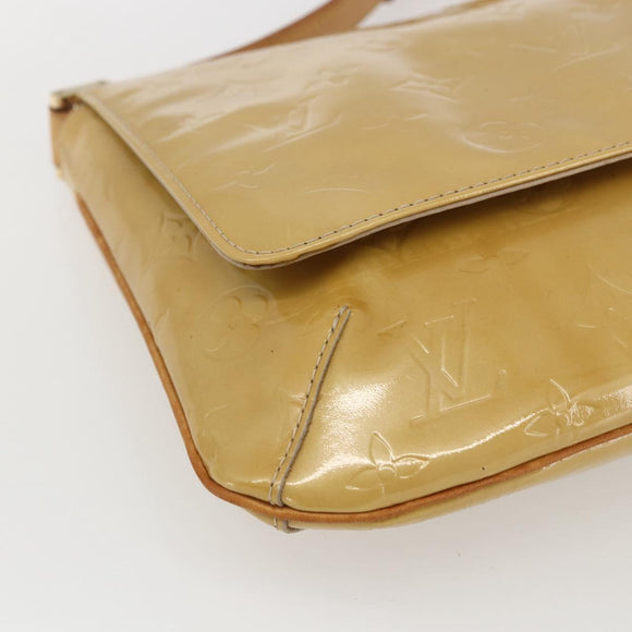 LOUIS VUITTON Monogram Vernis Thompson Street Bag Beige M91301 LV Auth gh1675