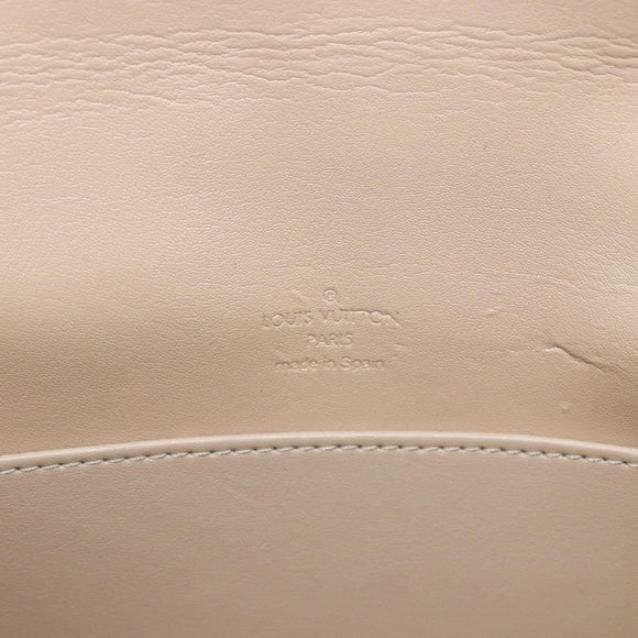 LOUIS VUITTON Monogram Vernis Thompson Street Bag Beige M91301 LV Auth gh1675
