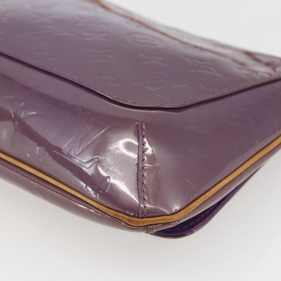 LOUIS VUITTON Monogram Vernis Thompson Street Bag Viole M91095 LV Auth gh1680