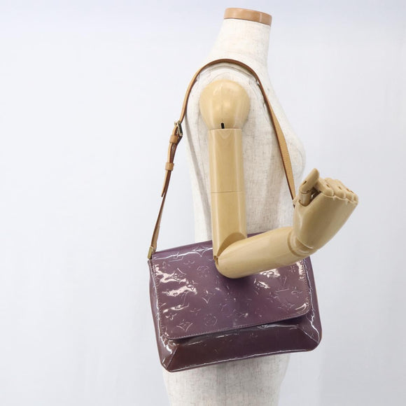 LOUIS VUITTON Monogram Vernis Thompson Street Bag Viole M91095 LV Auth gh1680