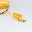 LOUIS VUITTON Monogram Vernis Spring Street Bag Lime Yellow M91068 Auth gh1681-18