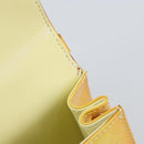 LOUIS VUITTON Monogram Vernis Spring Street Bag Lime Yellow M91068 Auth gh1681-10