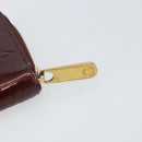 LOUIS VUITTON Monogram Vernis Zippy Wallet Rouge Favist M91536 LV Auth gh1682-8