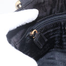 PRADA Chain Hand Bag Nylon Black Gold Auth gh1687-18