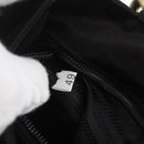 PRADA Chain Hand Bag Nylon Black Gold Auth gh1687-12