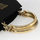 PRADA Chain Hand Bag Nylon Black Gold Auth gh1687-7