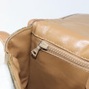 CELINE Macadam Canvas Shoulder Bag PVC Beige Gold Auth gh1688-20