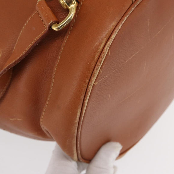 GUCCI Bamboo Body Bag Leather Brown Gold 003 2113 0037 Auth gh1689