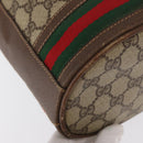 GUCCI GG Supreme Web Sherry Line Bag PVC Beige Gold 001 090 0933 Auth gh1694-9
