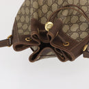GUCCI GG Supreme Web Sherry Line Bag PVC Beige Gold 001 090 0933 Auth gh1694-6