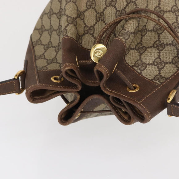 GUCCI GG Supreme Web Sherry Line Bag PVC Beige Gold 001 090 0933 Auth gh1694