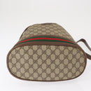 GUCCI GG Supreme Web Sherry Line Bag PVC Beige Gold 001 090 0933 Auth gh1694-5