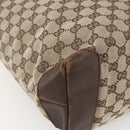 GUCCI GG Canvas Tote Bag Beige Silver 28892 Auth gh1695-13