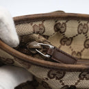 GUCCI GG Canvas Tote Bag Beige Silver 28892 Auth gh1695-15