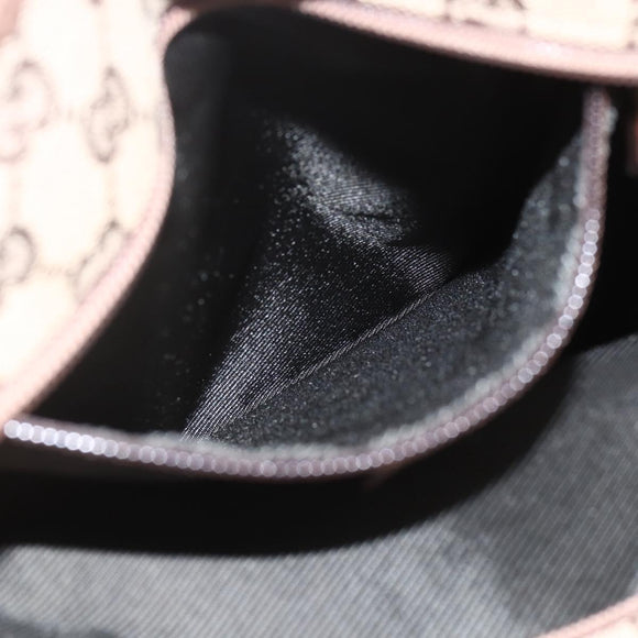 GUCCI GG Canvas Tote Bag Beige Silver 28892 Auth gh1695