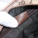 GUCCI GG Canvas Tote Bag Beige Silver 28892 Auth gh1695-23