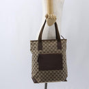 GUCCI GG Canvas Tote Bag Beige Silver 28892 Auth gh1695-24