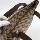 GUCCI GG Canvas Tote Bag Beige Silver 28892 Auth gh1695-6