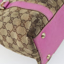 GUCCI GG Canvas Abbey Tote Bag Beige Gold 141470 Auth gh1707-13