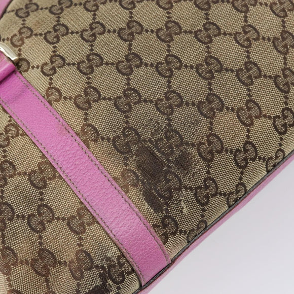 GUCCI GG Canvas Abbey Tote Bag Beige Gold 141470 Auth gh1707