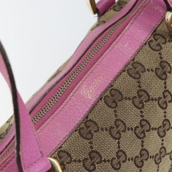 GUCCI GG Canvas Abbey Tote Bag Beige Gold 141470 Auth gh1707