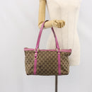 GUCCI GG Canvas Abbey Tote Bag Beige Gold 141470 Auth gh1707-25