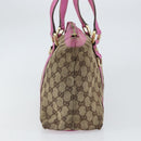 GUCCI GG Canvas Abbey Tote Bag Beige Gold 141470 Auth gh1707-5